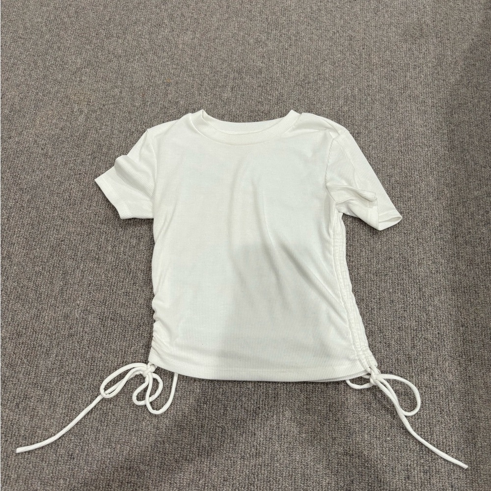 Zara Tee with Ruched Tie Up Sides